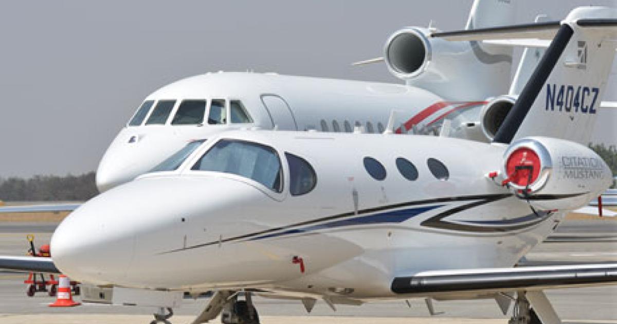 Cessna Aircraft, which is displaying a Citation Mustang this week at Aero India, believes that government reforms in India will spur more business jets sales in the emerging county. (Photo: Vladimir Karnozov)