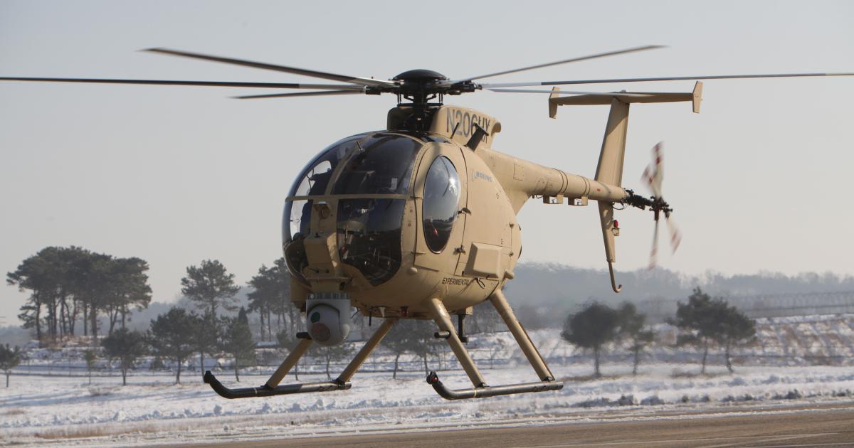 Boeing demonstrated an unmanned Little Bird helicopter for the Republic of Korea Army in Nonsan, South Korea. (Photo: Boeing)
