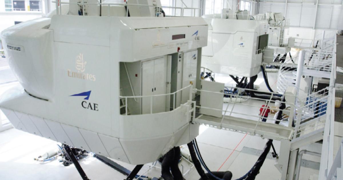 CAE plans to have another Challenger 604/605 full-flight simulator at its Emirates-CAE center in Dubai.
