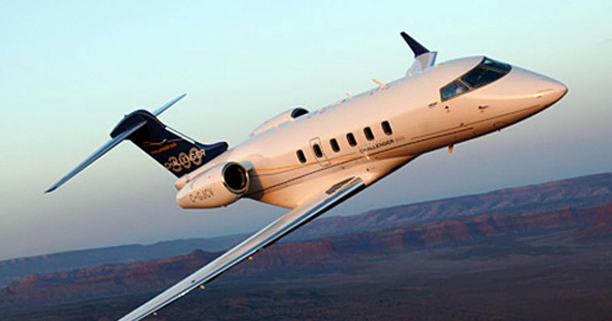Bombardier delivered 163 business jets in Fiscal Year 2011, eight more than it handed over to customers in FY2010. The majority of this increase came from Challenger shipments, a product line that includes the super-midsize Challenger 300.