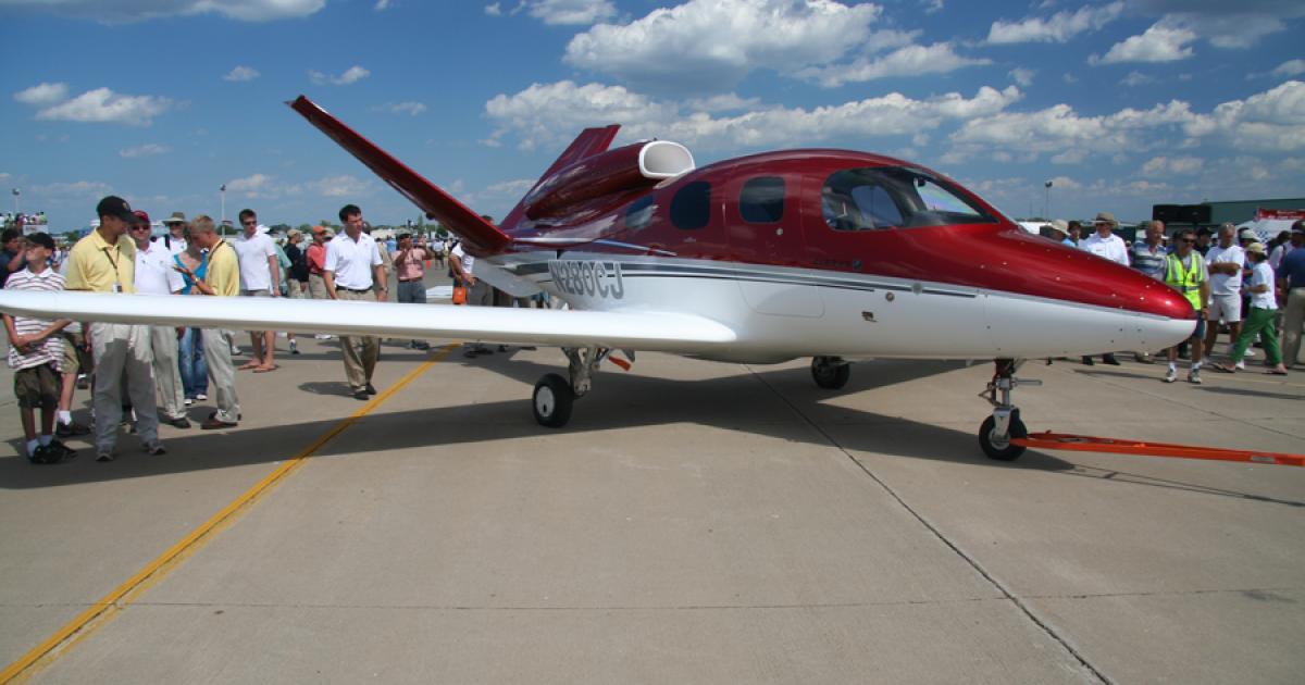 Cirrus plans to fly its first production-conforming SF50 Vision Jet in early 2014. (Photo: Matt Thurber)