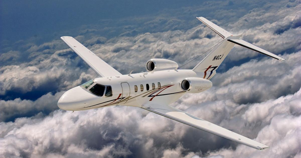 Though business aircraft flying fell 2.2 percent in December on a year-over-year basis, activity of Part 91 light jets bucked the trend, climbing 9.4. percent over December 2010.