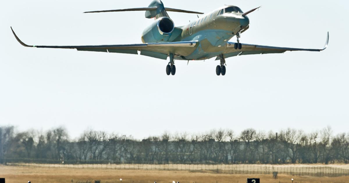 The Cessna Citation Ten, an upgraded and stretched version of the transonic Citation X, flew on January 17 in Wichita.