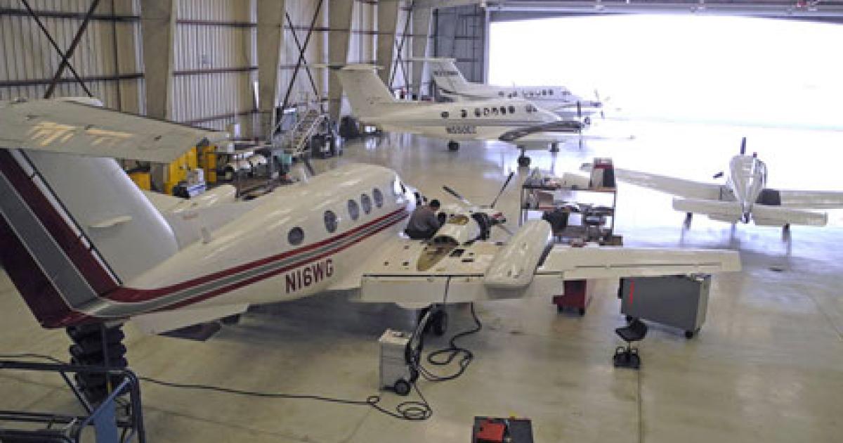 West Coast Aircraft Maintenance expects to see an uptick in business with the closure of some Hawker Beechcraft factory service centers. (Photo: Matt Thurber)