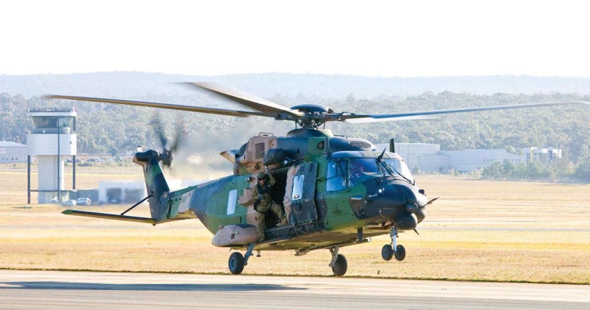 Intended to replace aging equipment, Australia’s Eurocopter MRH-90s are two years behind service schedule.