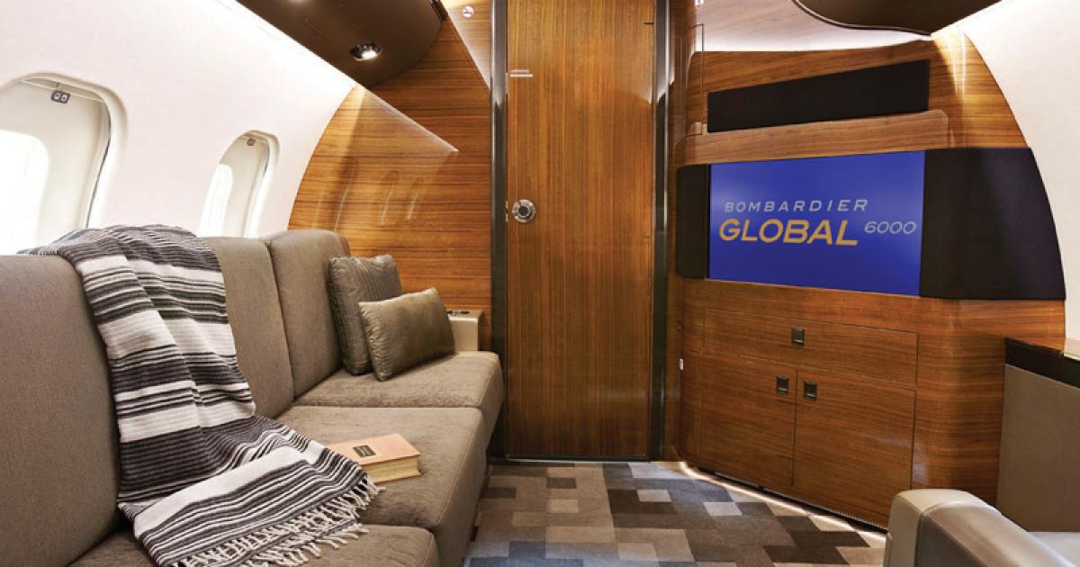 The aft cabin compartment converts to a private stateroom that includes a 32-inch, high-definition, bulkhead-mount monitor and surround sound. 
