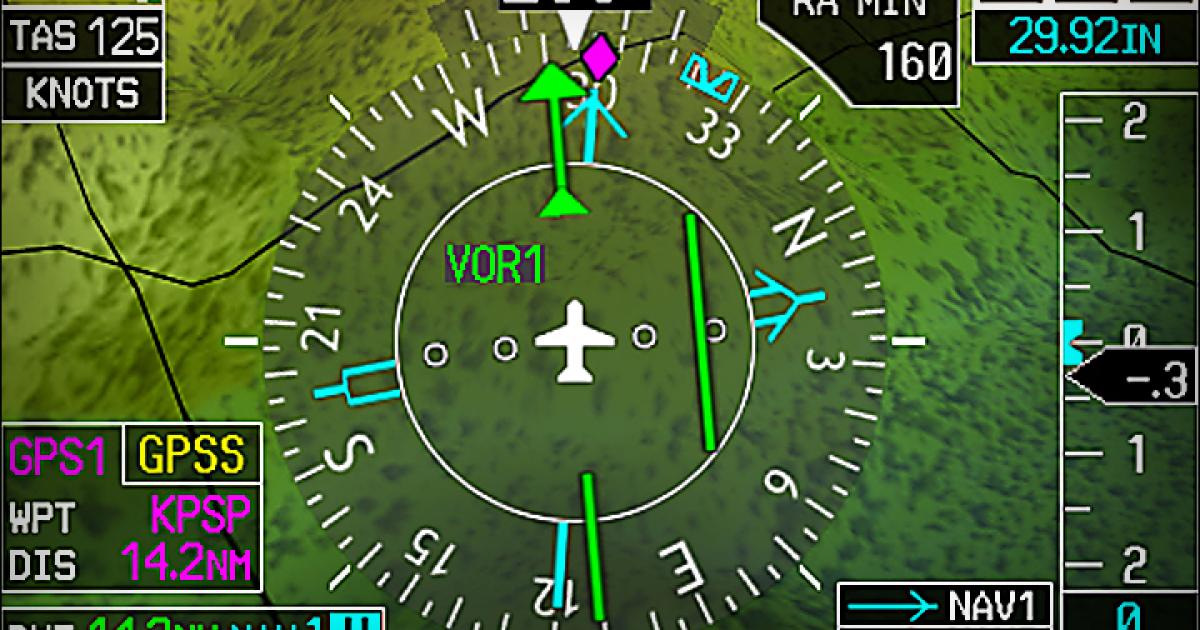 Garmin has started deliveries of its GRA 5500 digital radar altimeter unit, which retails for $13,995 (without antenna). The GRA 5500 communicates over a standard Arinc 429 interface, allowing radar altimeter data to be displayed on Garmin integrated flight decks and displays, as shown here.