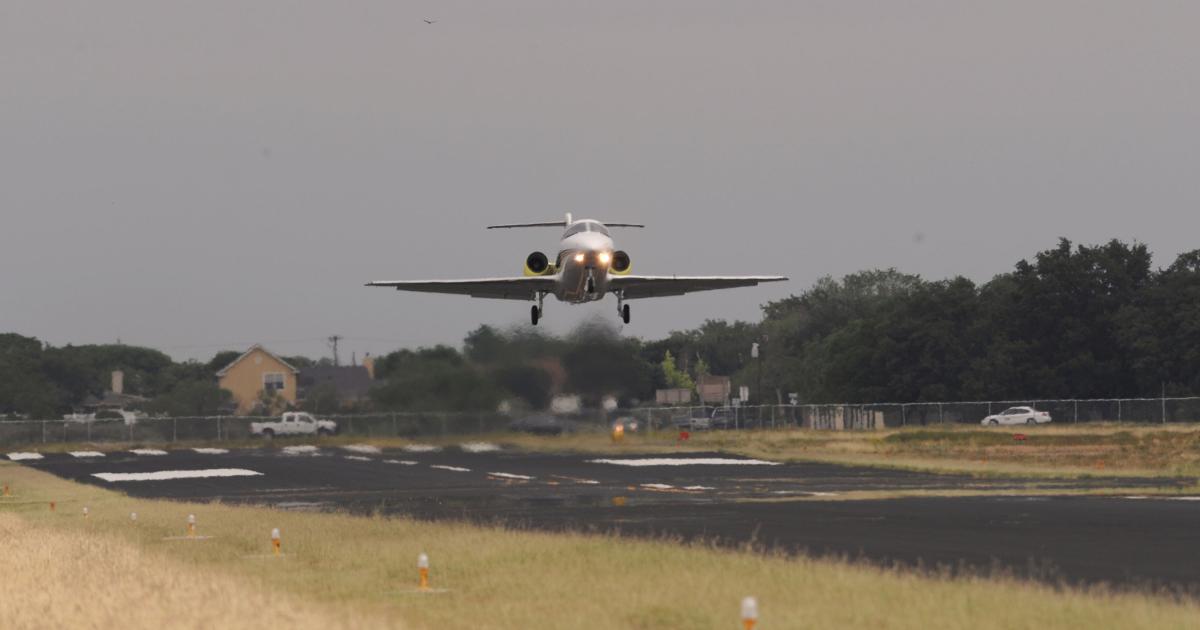 The first flight of the re-engined Hawker 400XPR took place on May 3. 
