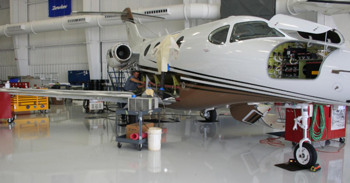 Hawker Beechcraft's UK facility now offers maintenance on the Premier.