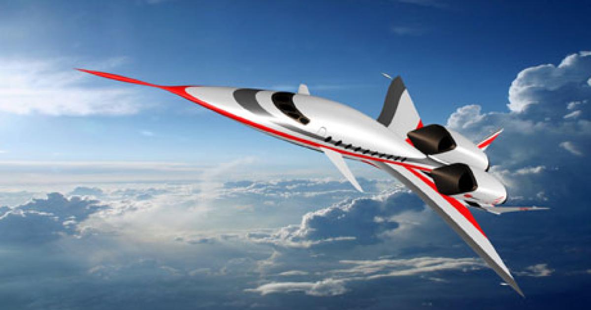 HyperMach has reconfigured the design of its proposed supersonic business jet, SonicStar, with a larger fuselage, new swooped delta wing and redesigned V tail. It has also boosted the output of the aircraft’s in-development H-Magjet 4400 engine to increase the top speed to Mach 4.5.