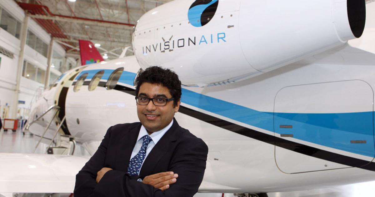 Vinit Phatak plans to develop Invision Air as a large, networked operator of Embraer’s Phenom 100 and 300 light jets. It expects to have six bases throughout India by year-end. 