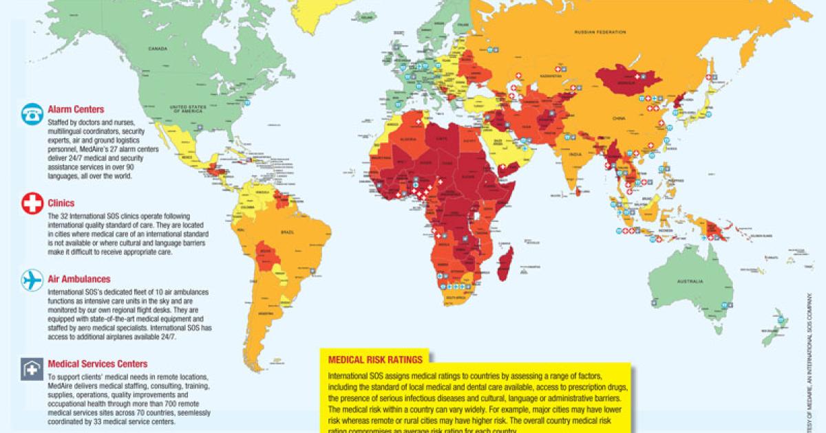 MedAire Global Health Map