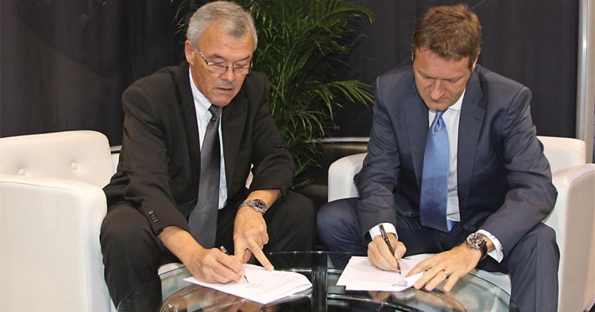 Under terms of a memorandum of understanding signed here at NBAA 2011 in Las Vegas, Flying Colours will open an operations base in Asia that will focus on interior refurbishment for mid- to large-size business jets.