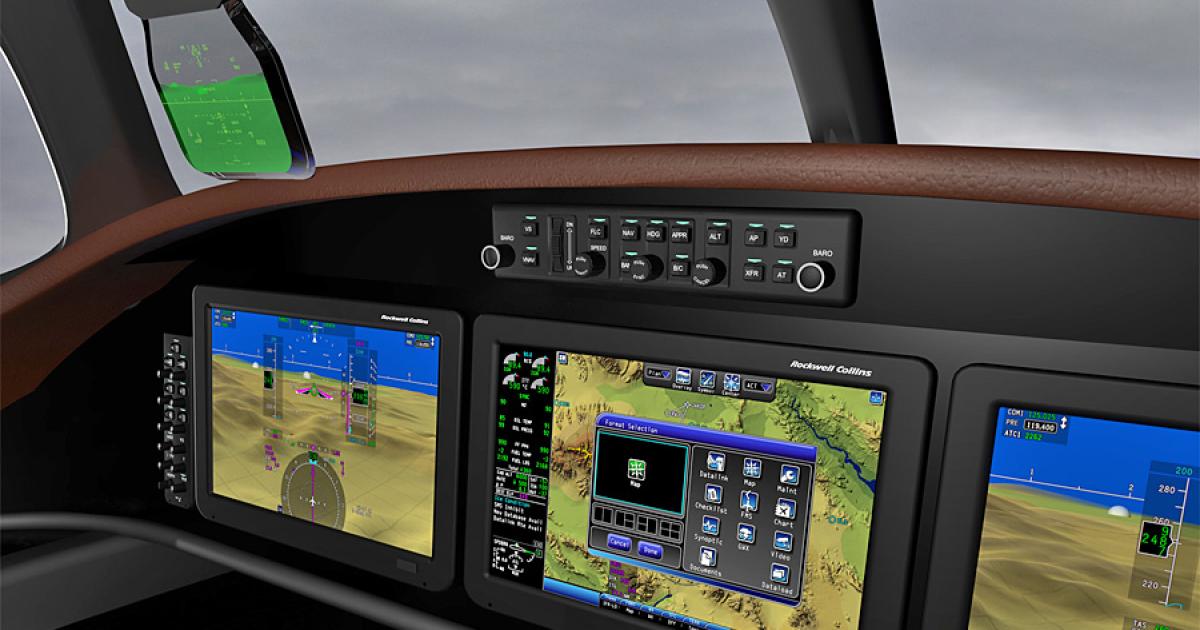 Rockwell Collins is introducing a version of its Pro Line Fusion for smaller aircraft.