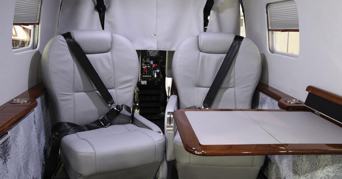 The Quest Kodiak utility turboprop has gone upscale, sporting an executive interior installed by Wipaire. The company is seeking input on additional custom outfitting.