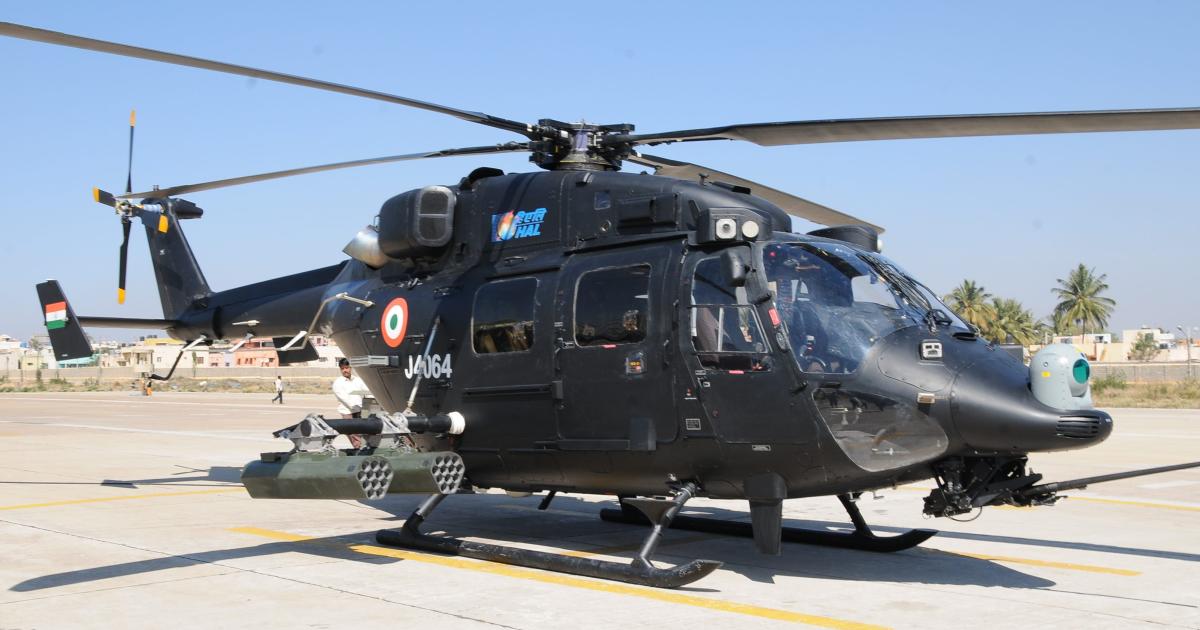 Hindustran Aeronautics's weaponized Rudra advanced light helicopter has received initial operational clearance.