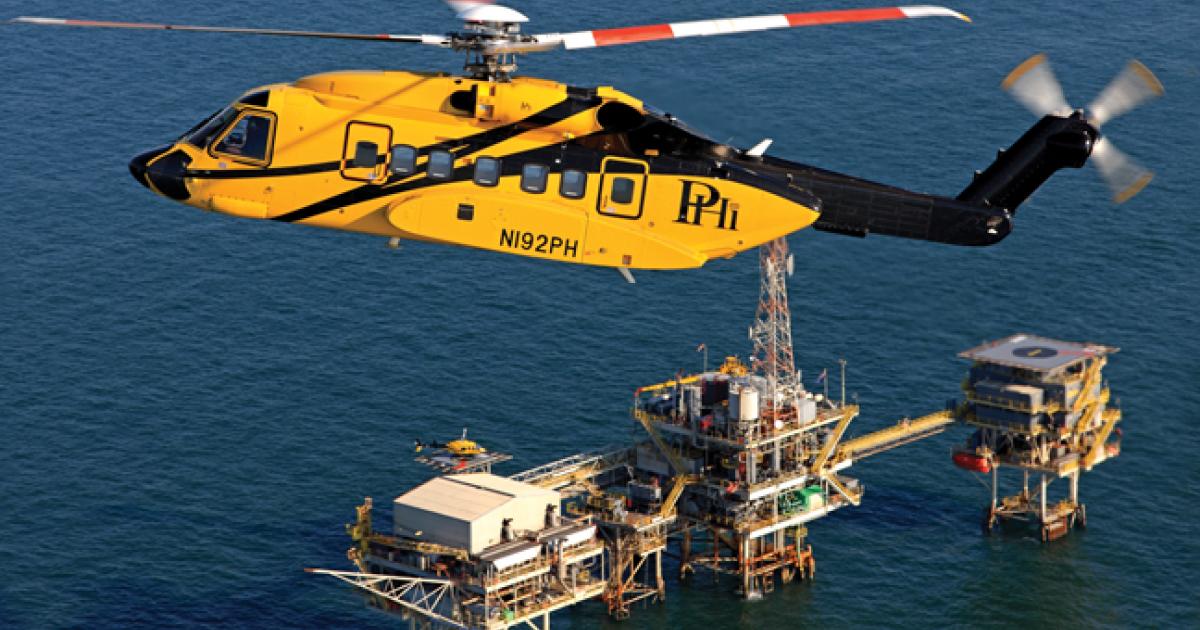 Offshore operator PHI worked with Sikorsky to design an automated rig approach for the S-92 to reduce pilot workload by eliminating manual flying in the intermediate stages of the approach.