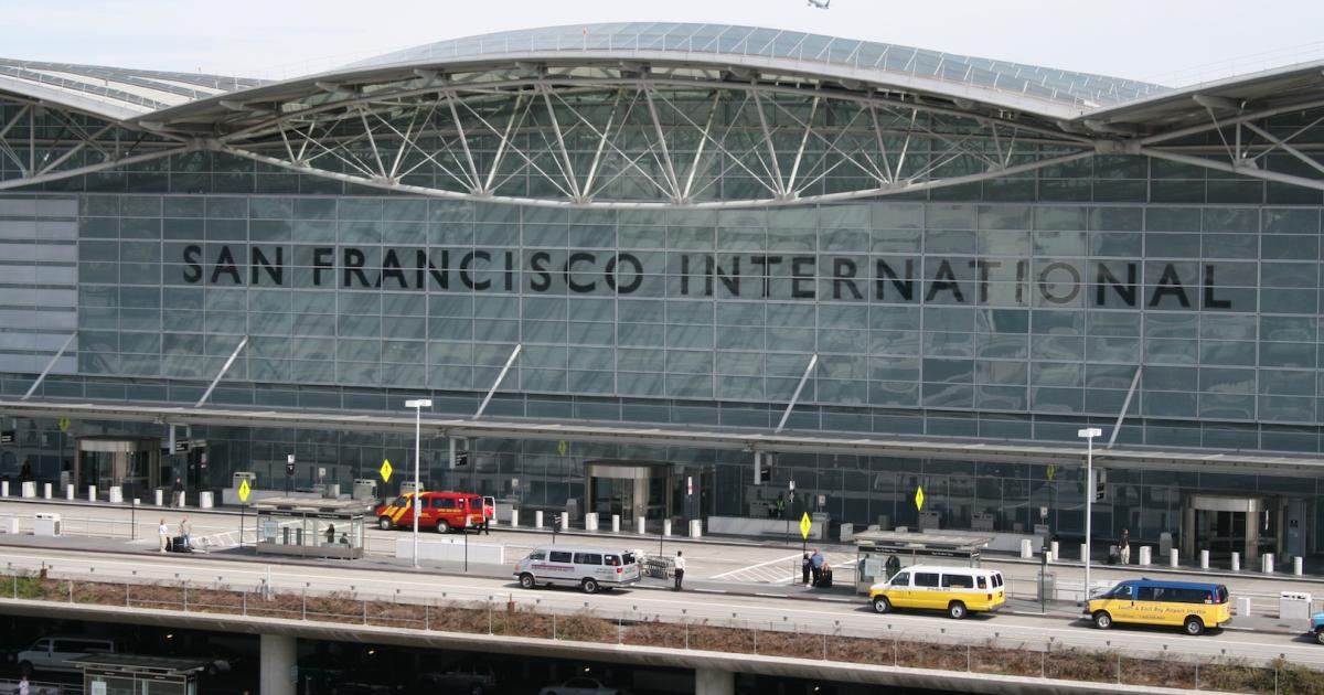 Commercial operations at San Francisco International Airport increased by 16 percent over 2005 peak levels, accounting for the highest growth among major airports, according to the FAA Aerospace Forecast. (Courtesy: San Francisco International Airport)