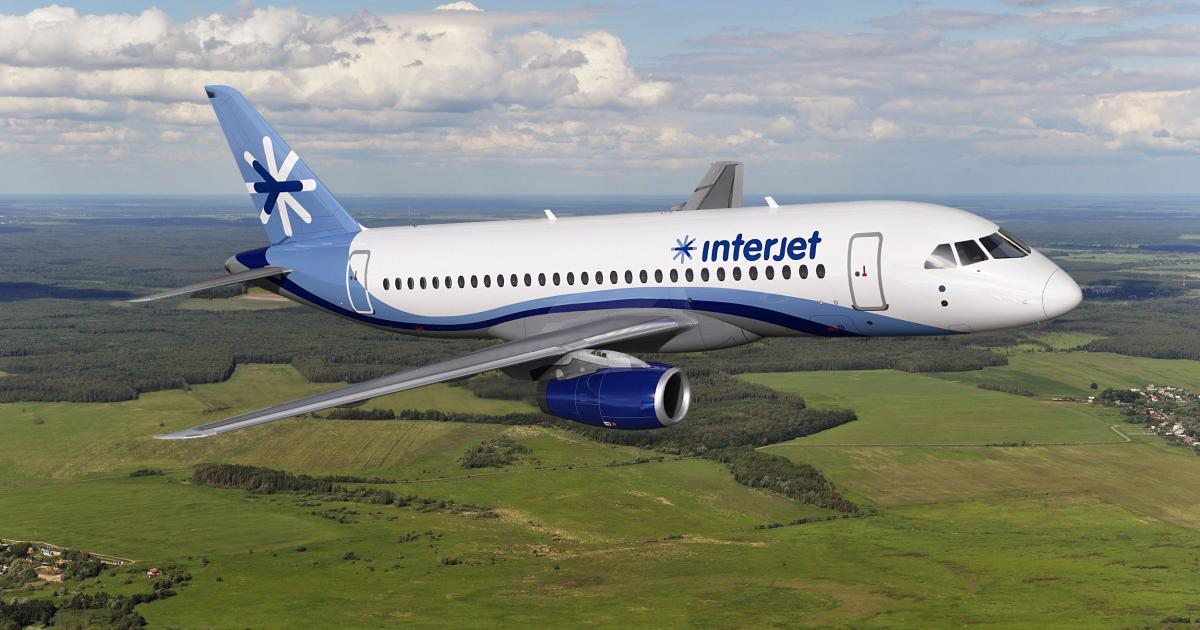 Mexico's Interjet converted options on five more SSJ100s to firm status last month, raising its firm order count to 20.