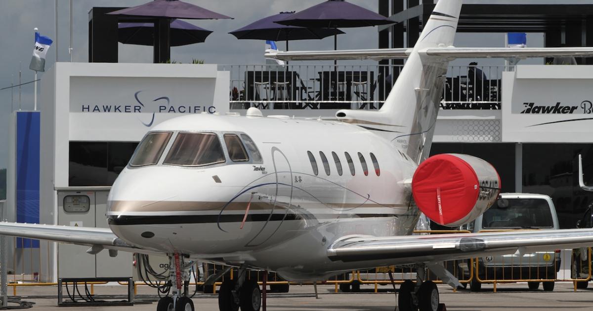 Lion Air announced the purchase of two Hawker Beechcraft Hawker 900XPs at the Singapore Airshow. Photo by David McIntosh.