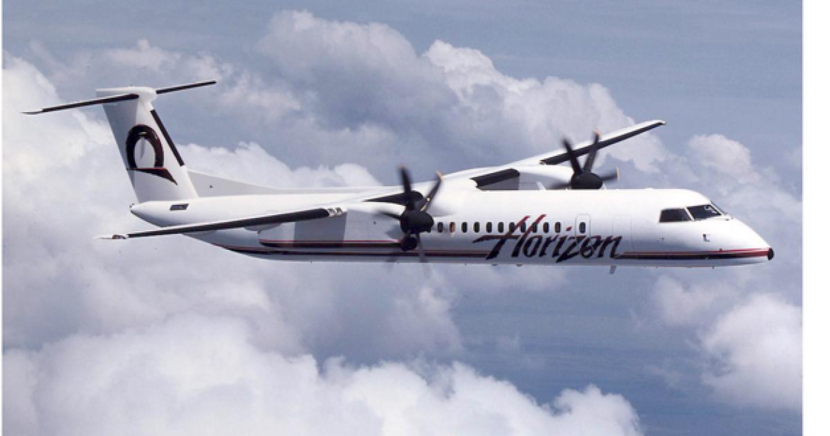 Horizon Air, sister company of Alaska Airlines, will operate select flights between Seattle and Washington, D.C., and Portland, Ore., over the next few weeks.