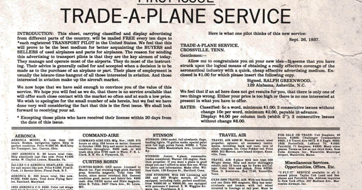 The first issue of Trade-A-Plane was just one page. Now, approximately 1.7 million copies are circulated annually throughout the U.S. and in more than 130 countries.