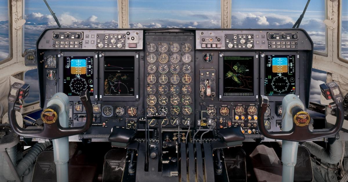 For the Thai C-130 flightcrew the most obvious difference offered by the avionics upgrade is the large primary flight displays at each of the pilot stations.