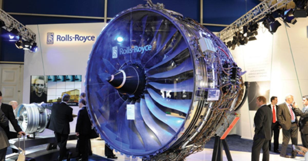 Rolls-Royce announced the Trent 1000-TEN (for Thrust Efficiency New technology), a more fuel-efficient Trent 1000 variant that leverages some technologies being developed for the company’s XWB engine program. (Photo: Mark Wagner)
