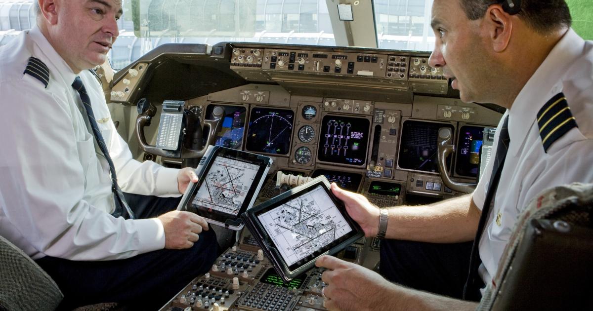 United Continental planned to distribute Apple iPads to 11,000 pilots by the end of the year. (Photo: United Continental)