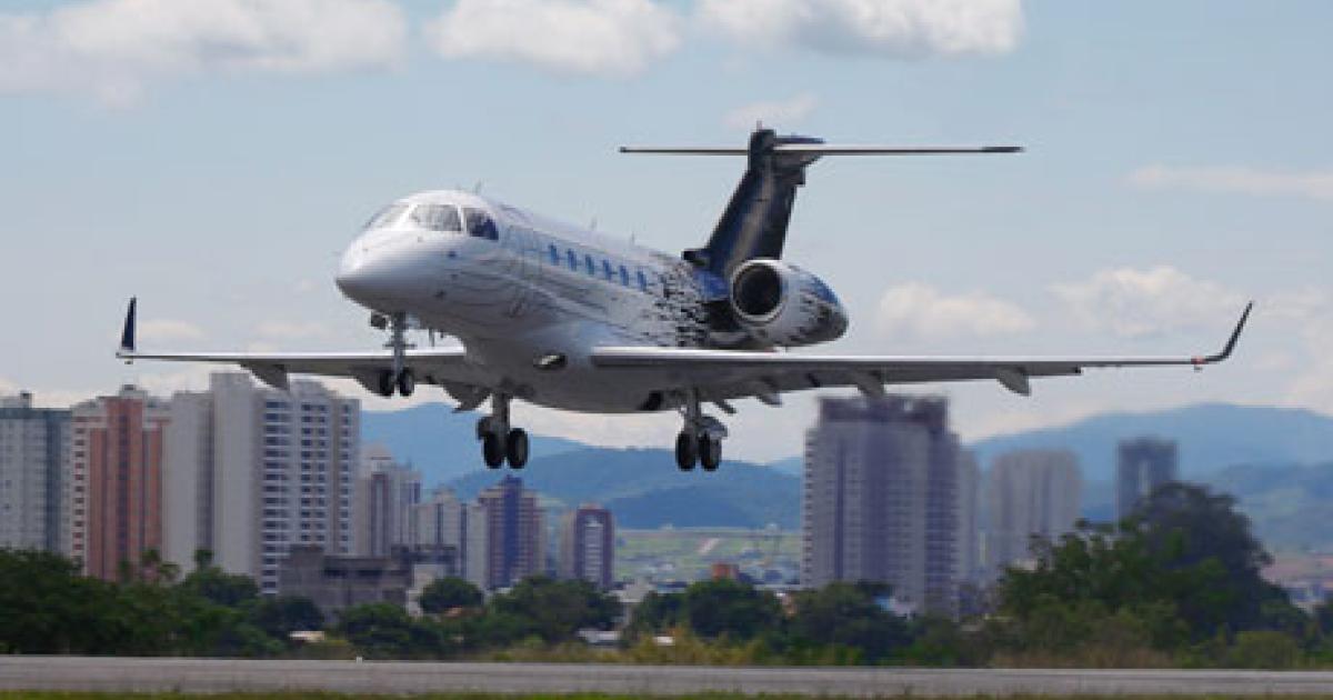 The Legacy 500 achieved first flight today from Embraer’s headquarters in São José dos Campos, Brazil.