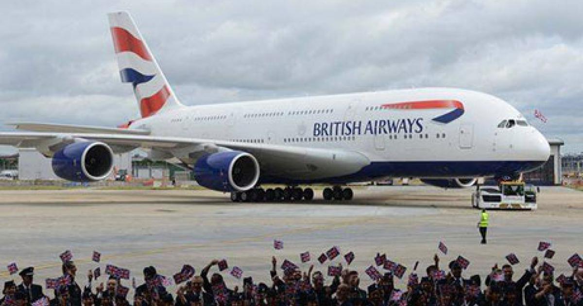 The IAG group, consisting of British Airways and Iberia, was the largest operator to renew its insurance cover during the second quarter of this year. BA recently enlarged its fleet with the delivery of its first Airbus A380. (Photo: Airbus)