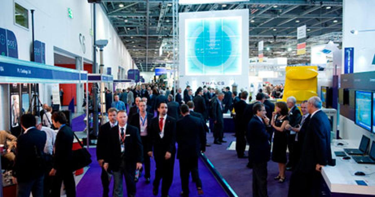 Trade visitors throng the halls at the last DSEI show in London two years ago. (photo via CMS Strategic)