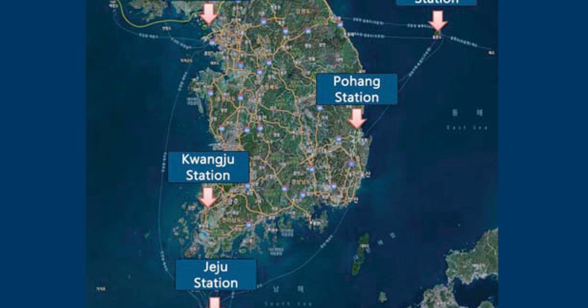South Korea plans to provide radio navigation coverage with five stations–two legacy loran-C stations (in Pohang and Kwangju) and three yet-to-be built eLoran stations.