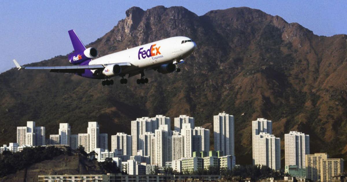 FedEx flies international freight with an MD-11 into and out of Manila, where the Philippines’ highest court weighs arguments in a case that could determine how the company provides domestic service within the country. (Photo: FedEx)