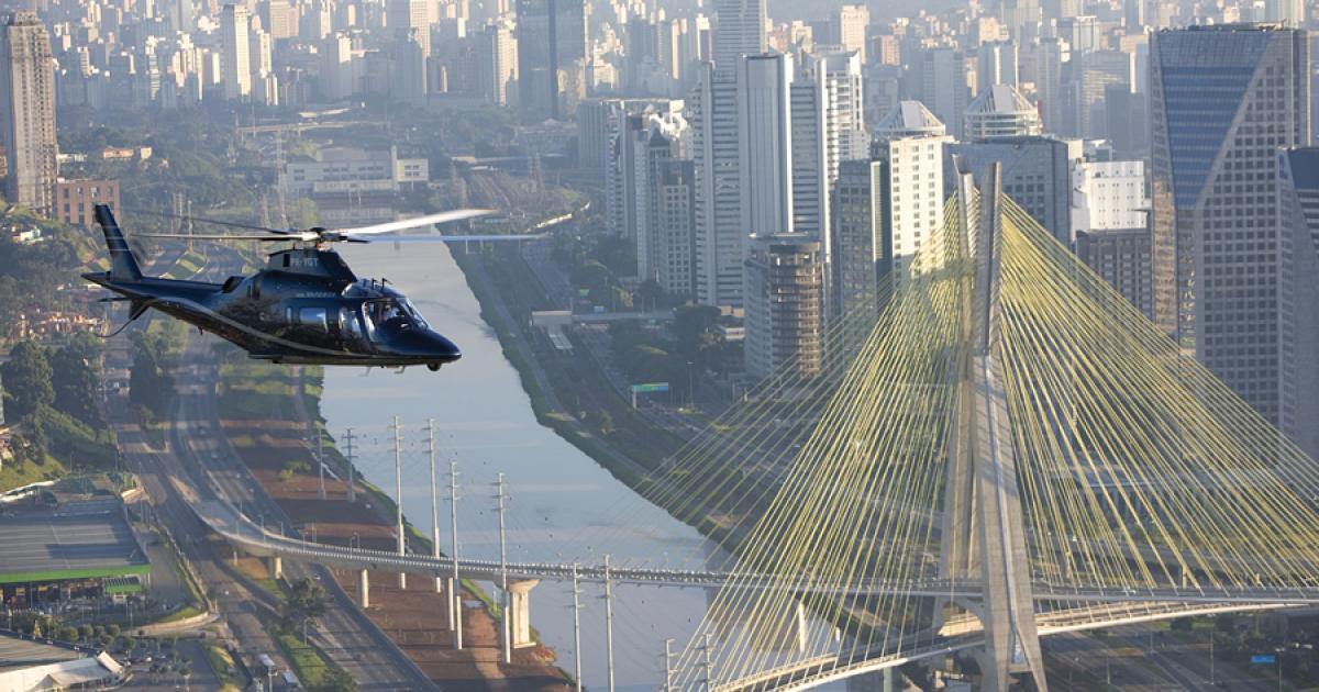 With traffic congestion at an all-time high in cities like São Paulo, and a growing market base of aviation customers, fractional ownership appears to be gaining traction in Latin America, particularly in Brazil and Mexico. Here, an Agusta 109 provides an alternative to sitting in a car on a congested highway.