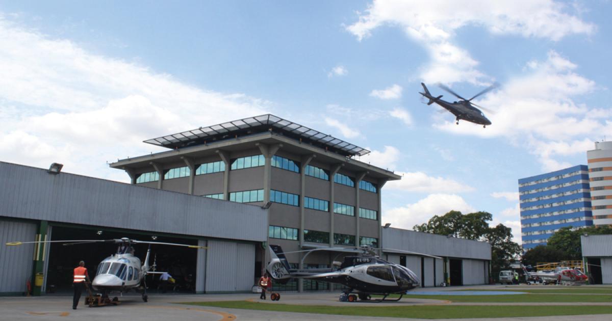 São Paulo’s Helicidade Heliporto recently underwent a thorough modernization. It now can accommodate 12 helicopters in parking spots and up to 80 in its 4,500 sq m of hangars.