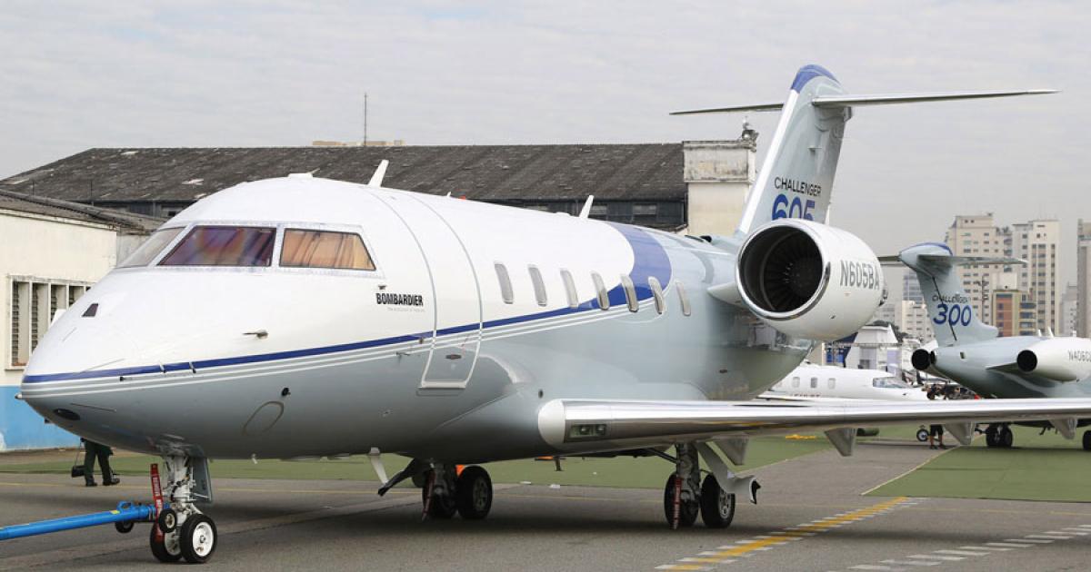 Bombardier has increased its support network for South America with the appointment of Maga Aviation as a second authorized service facility in Brazil. São Jose dos Campos-based Digex has been providing maintenance for the Canadian OEM since 2005. (Photo: David McIntosh)