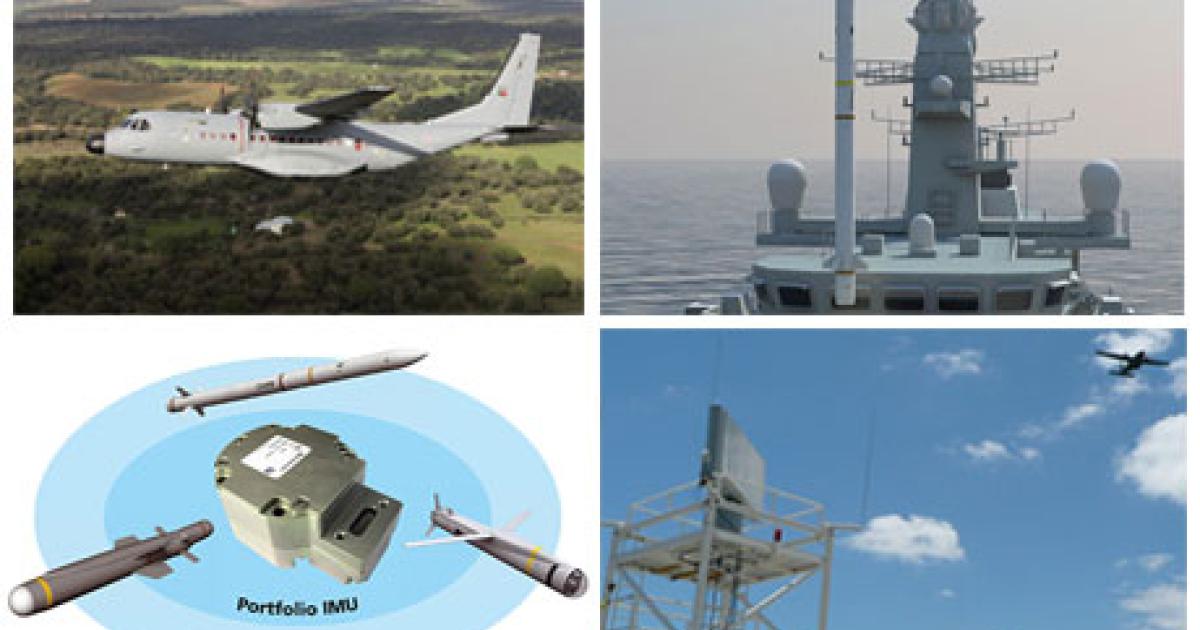 Air systems featured more in this year’s DSEI show than in previous years. Airbus Military promoted the C-295 (top left); MBDA received a contract for the Sea Ceptor missile (top right); UTC revealed a new inertial measurement unit for MBDA missiles (bottom left); and EADS Cassidian revealed the reverse IFF technique. (Photos Airbus Military,  MBDA, UTC and EADS Cassidian)