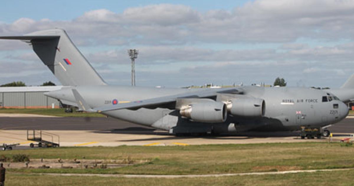 Boeing has exported 34 C-17s to date, including this one to the UK Royal Air Force. But orders are drying up, and production will end in 2015. (Photo: Chris Pocock)
