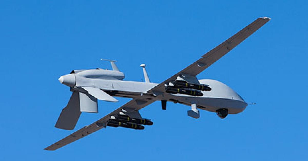 GA-ASI is flying an improved version of the Gray Eagle UAV. The original version (pictured) has now logged more than 80,000 hours in U.S. Army service. (Photo: GA-ASI) 
