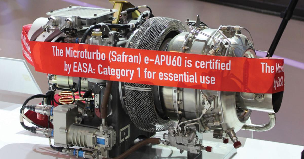 Microturbo’s e-APU60 achieved European certification in May.