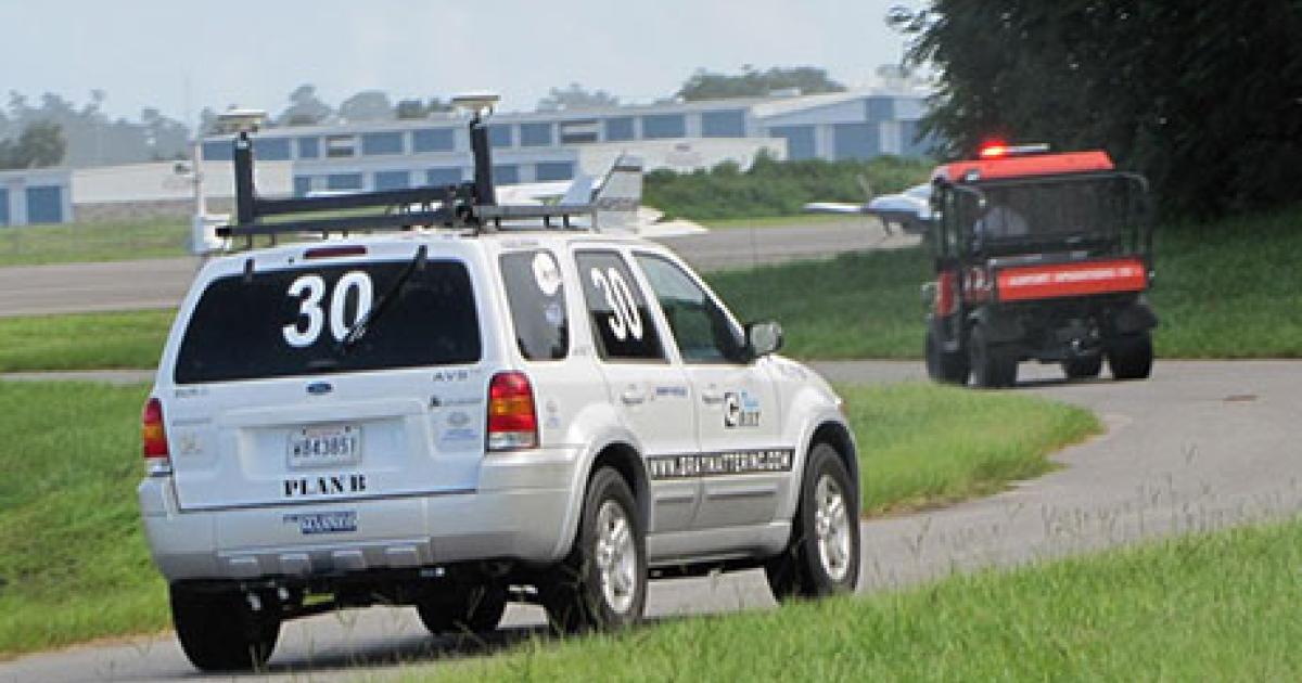 Embry-Riddle Aeronautical University has successfully tested its new autonomously controlled vehicle for airport security surveillance at Daytona Beach in Florida.