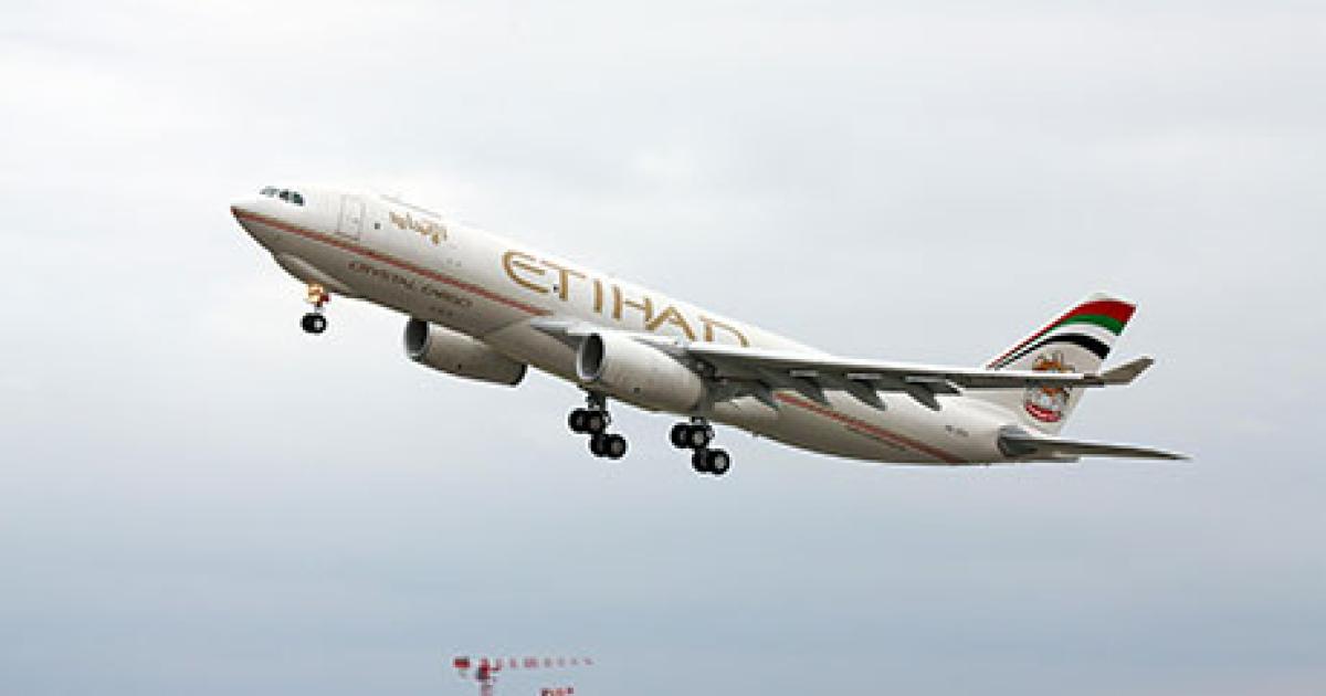 Revenue from Etihad’s cargo operations grew by 39 percent in the third quarter. (Photo: Airbus)  