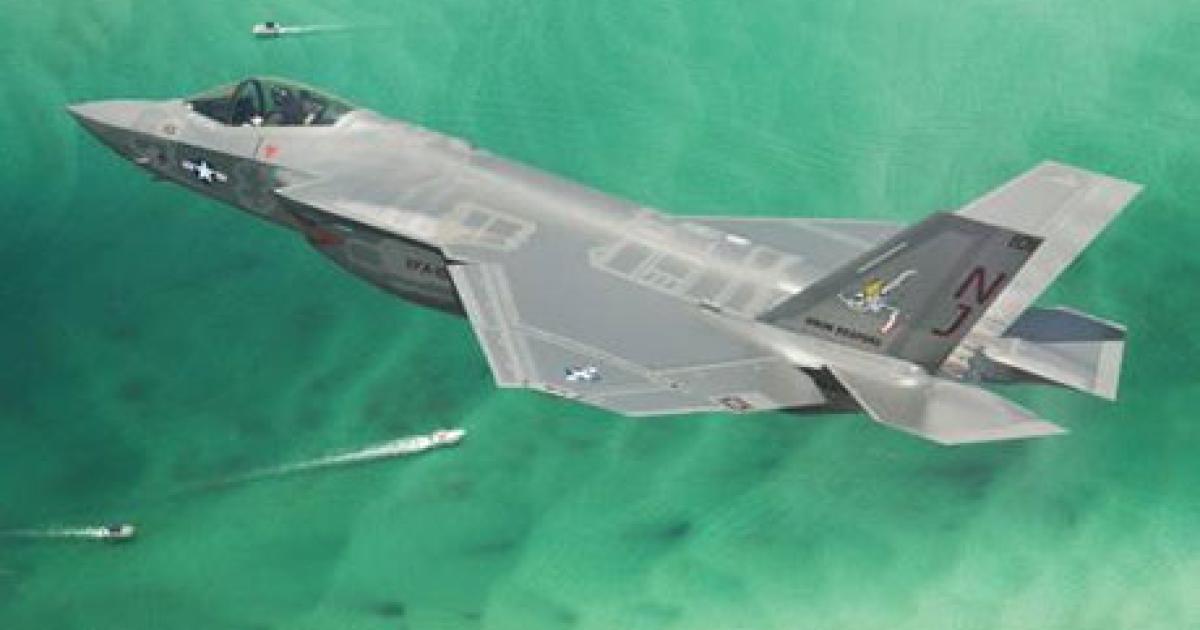 Newest JSF operator is the U.S. Navy’s F-35C training squadron, VFA-101. The unit was established at Eglin AFB, Florida, on October 1. (Photo: Lockheed Martin)