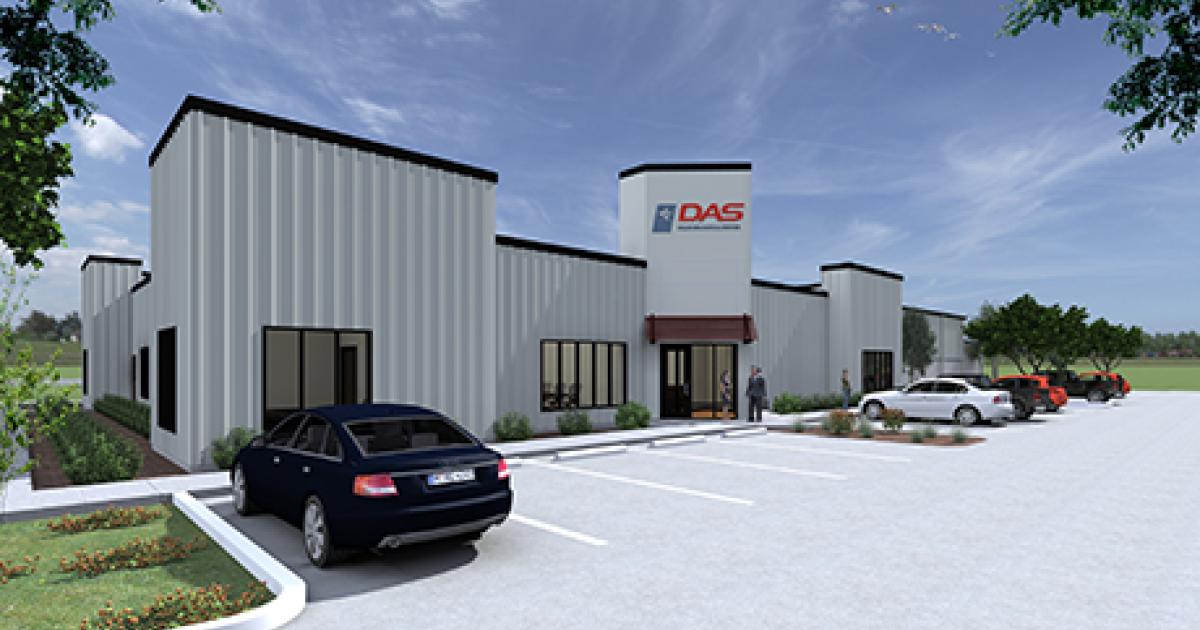 Dallas Aeronautical Services expects to begin operations from its new facility in next year’s first quarter. (Artist’s rendering)