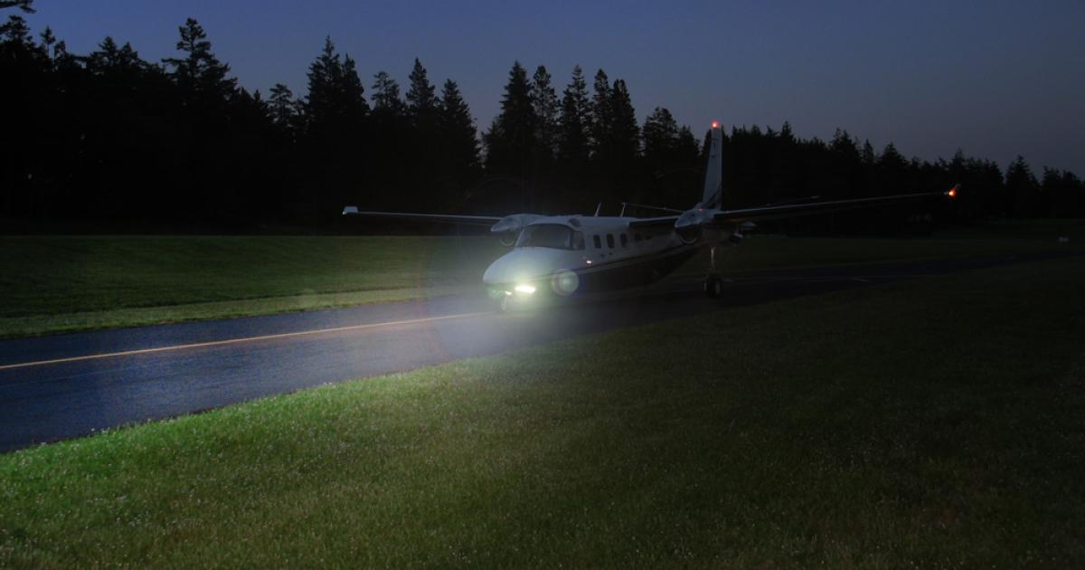 Twin Commander Aircraft is offering a kit to upgrade the aircraft’s existing landing lights to new high-intensity discharge lights.