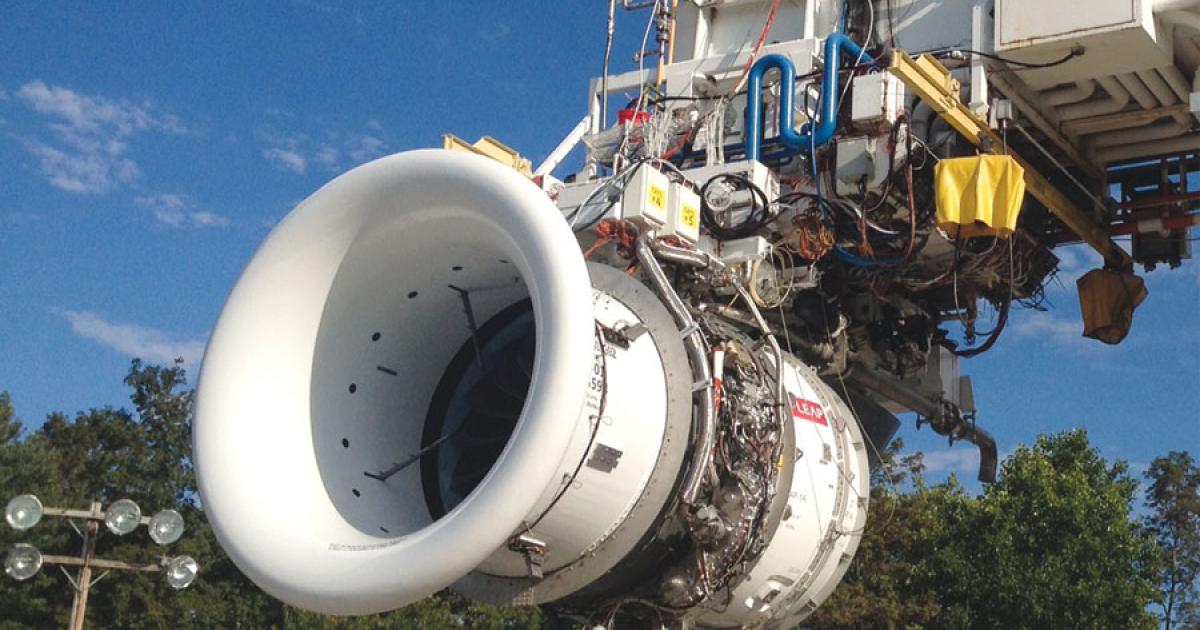 Testing of the Leap-1 powerplant will involve 60 engine builds over the next three years. Engine certification is slated for 2015 ahead of commercial service entry on the Airbus A320neo in 2016, according to CFM International.