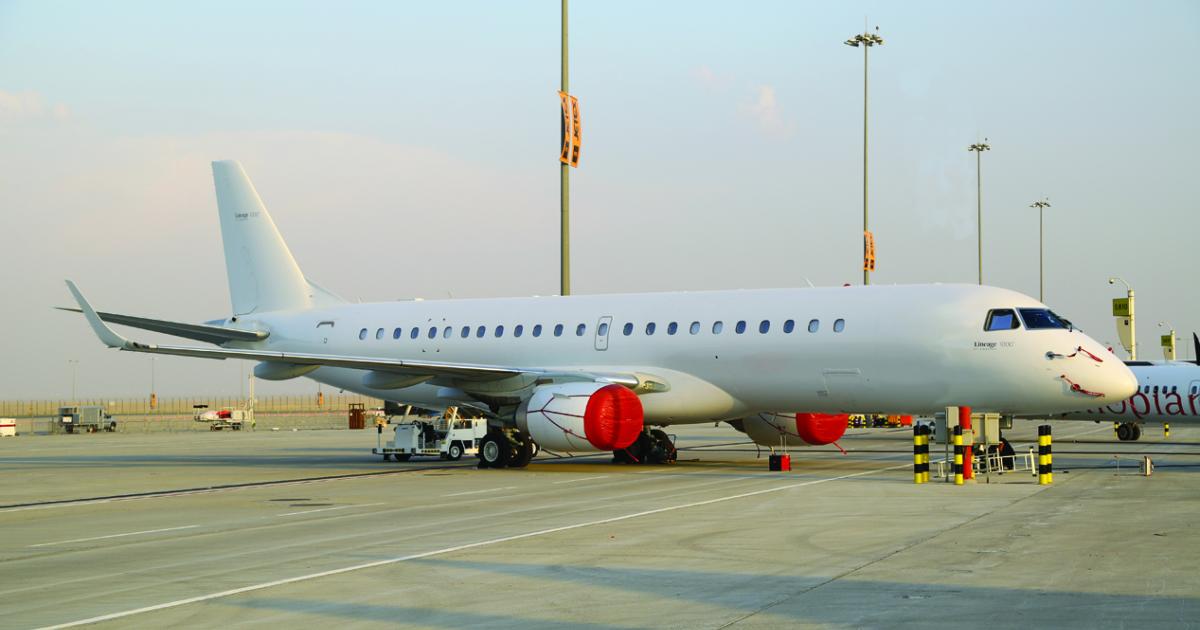 Embraer's Lineage 1000 finds its most extensive market in the Middle East.