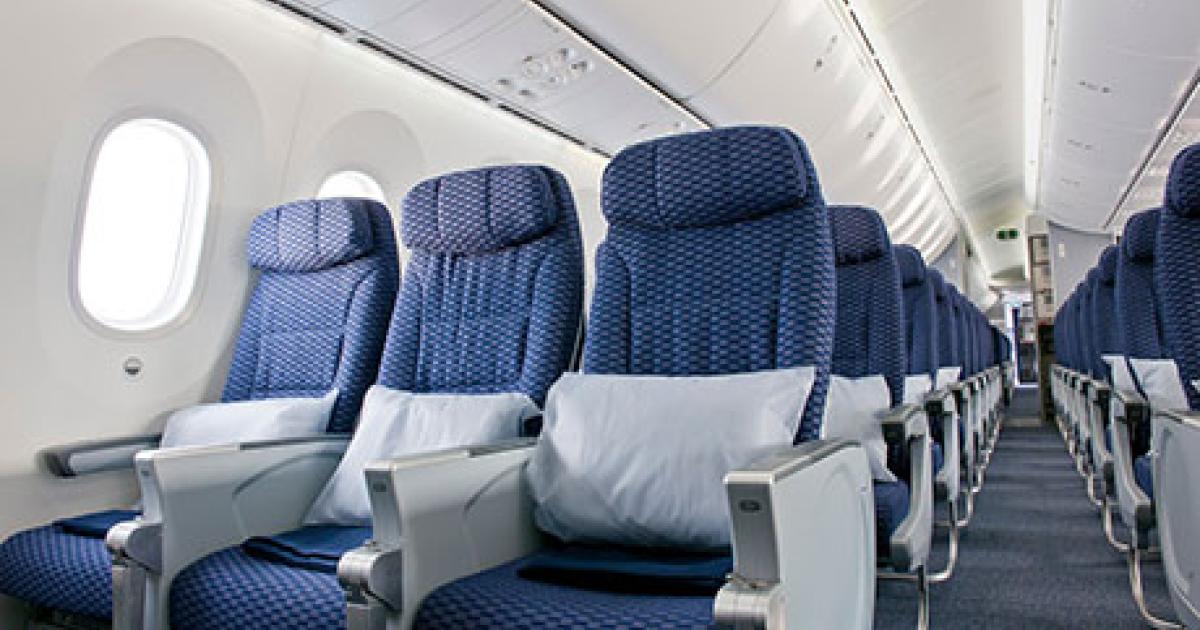 An inch more in seat width makes a big difference in comfort, according to research commissioned by Airbus. (Photo: United Airlines) 