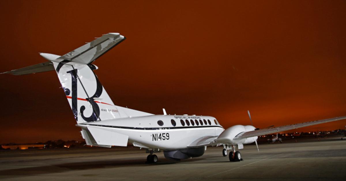 The Beechcraft King Air 350ER demonstrator. The company says it sold more than 50 of the aircraft this year alone. (Photo: Beechcraft)